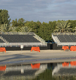Events performance stages, seating stands and Advertisement hoardings.